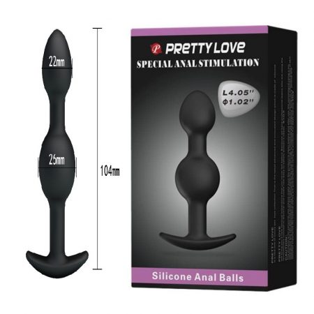 PRETTYLOVE Heavy Balls Silicone Butt Plug