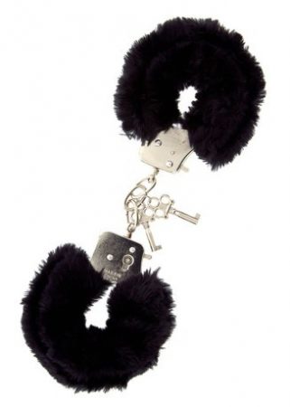 Metal Handcuff with Plush Black